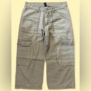 Y2K Wrapper Olive Green Cargo Capris